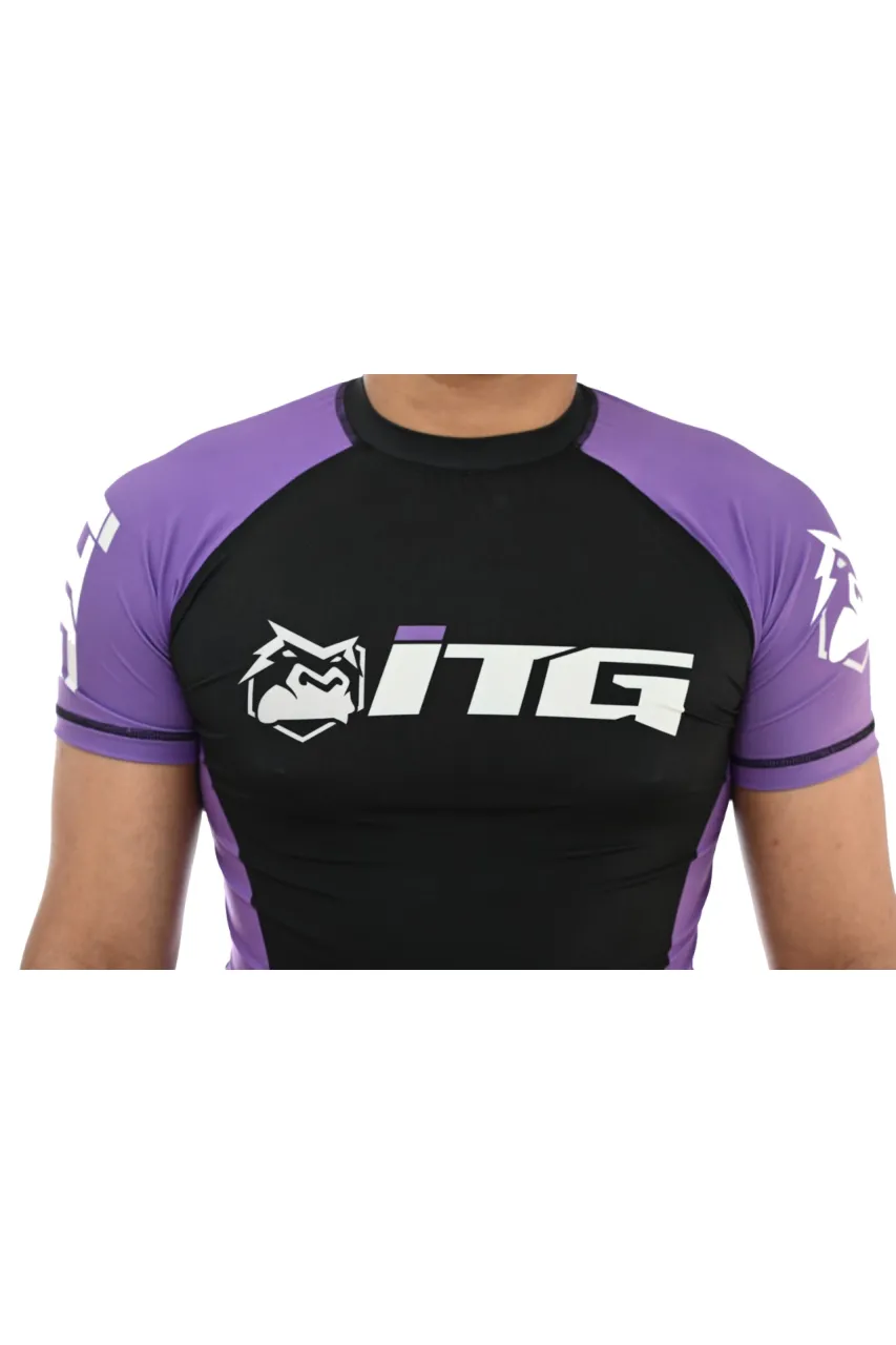 Rash Guard Feminina ITG Manga Curta Roxa