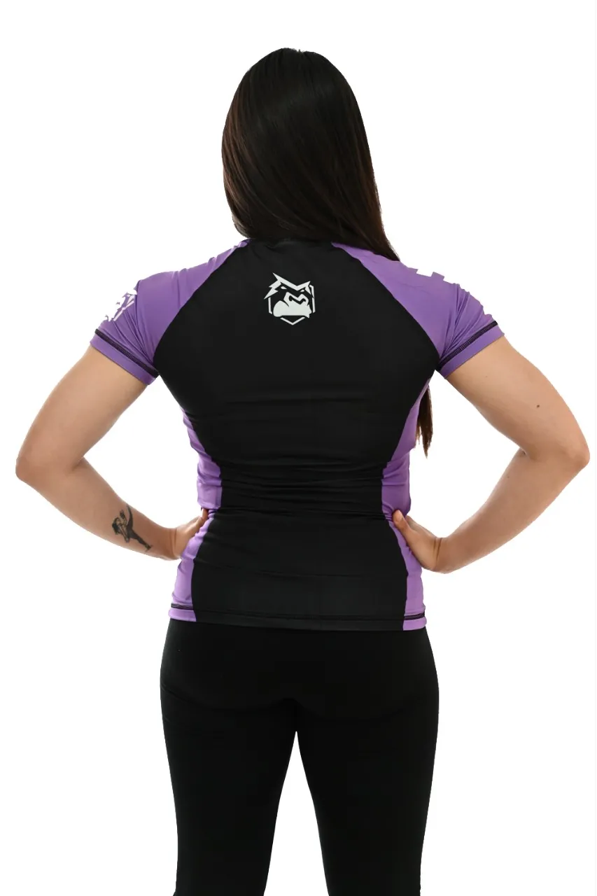 Rash Guard Feminina ITG Manga Curta Roxa