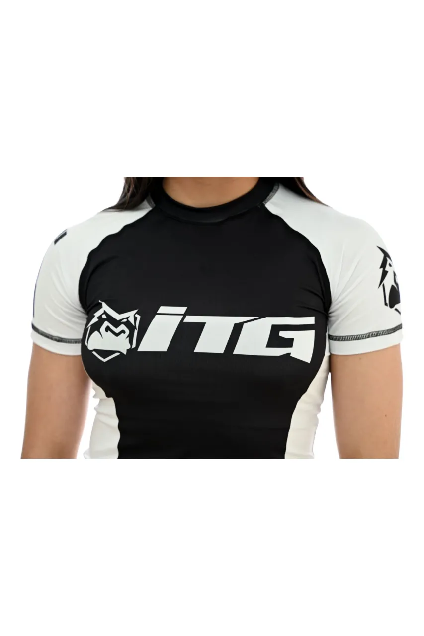 Rash Guard Feminina ITG Manga Curta Branca