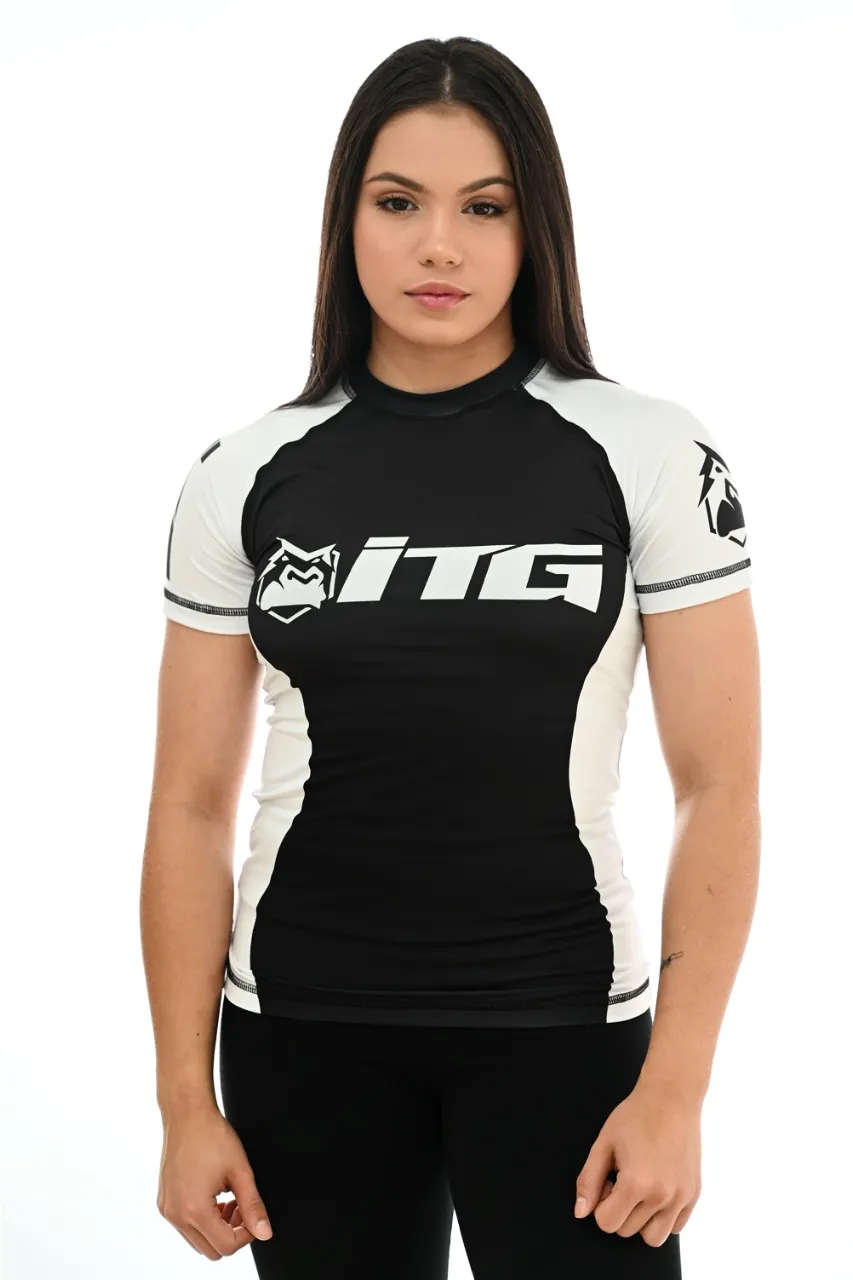 Rash Guard Feminina ITG Manga Curta Branca