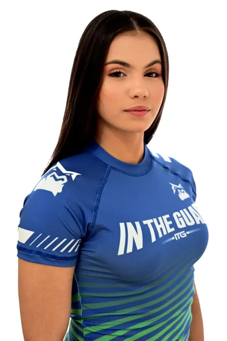 Rash Guard Feminina Brasil Azul