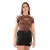 Rash Guard Feminina Cores Faixas Marrom